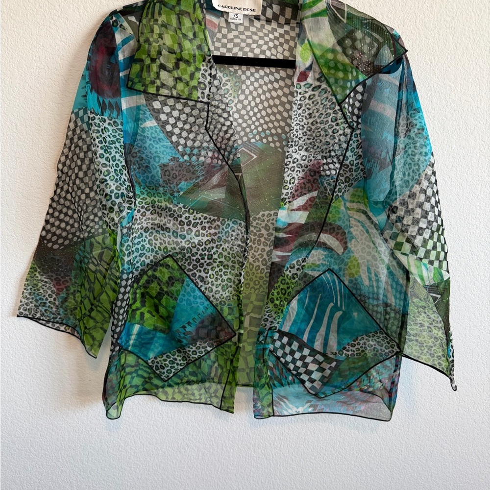 Karen Kane Women's Vibrant Sheer Blazer